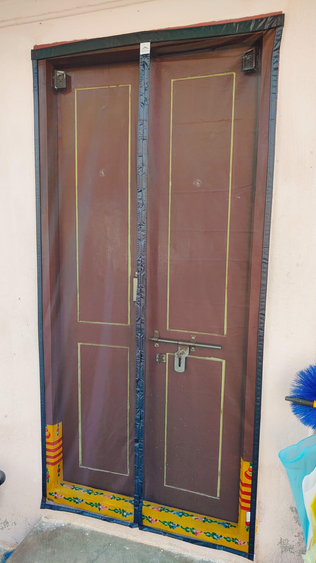 Mesh Magnetic Mosquito Screen Door Net Curtain with Magnets Reinforced Polyester