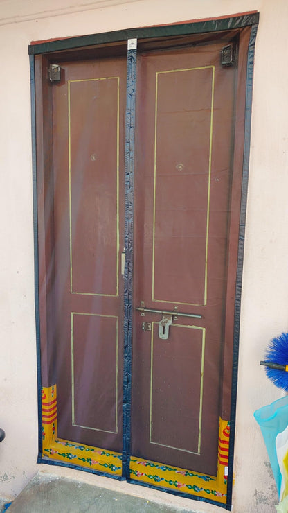 Mesh Magnetic Mosquito Screen Door Net Curtain with Magnets Reinforced Polyester